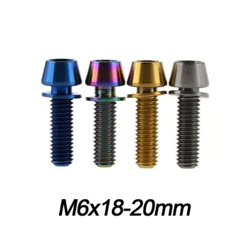 

Xingxi Titanium Bolt M6x18 20mm Ti Srew with Washers for Bicycle Disc Brake Stem Clamp