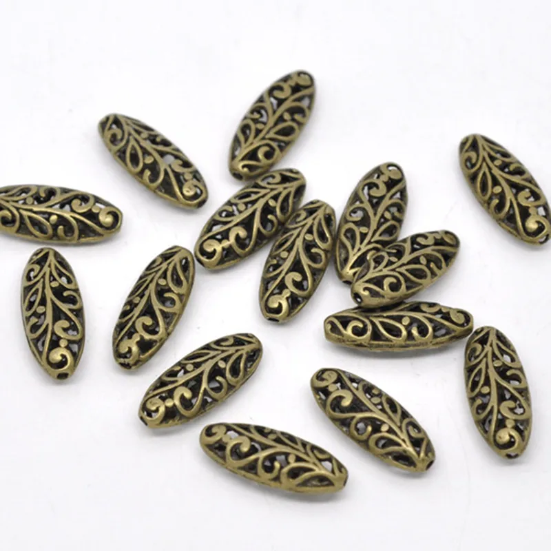 DoreenBeads бусины цинка вставки из сплава Овальный элемент античная бронза цветок