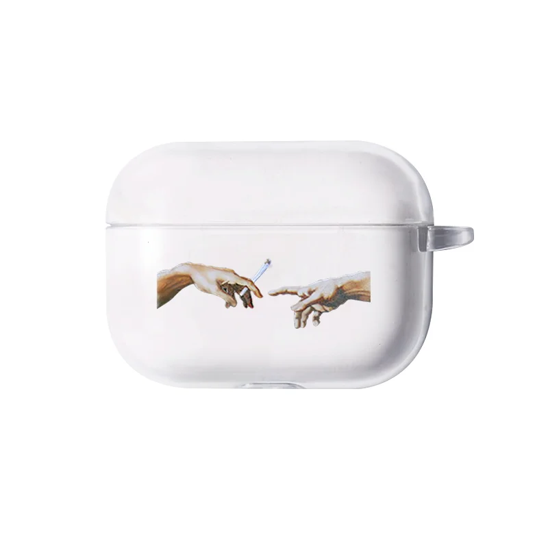 I250007 Силиконовый чехол для Airpods, черный художественный Прозрачный чехол для Clear AirPods Pro, чехол, силиконовый защитный чехол, беспроводной чехол для наушников - Цвет: I250007