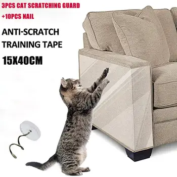 

3pcs Couch Cat Scratch Guards Mat Scraper Cat Tree Scratching Claw Post Protector Sofa For Cats Scratcher Paw Pads Pet Furniture