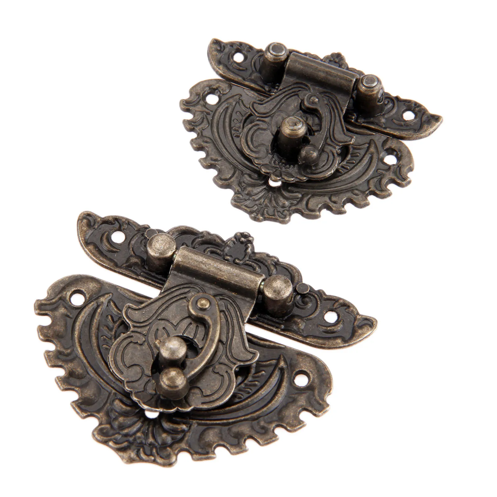 

Vintage Style Jewelry Wine Wooden Box Hasps Lock Catch Latches Hook Antique Suitcase Buckle Clip Clasp Vintage Funiture Hardware