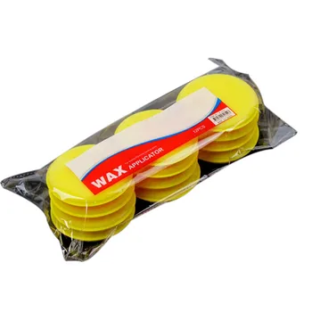 

12Pcs Car Foam Sponge Wax Applicator Cleaning Detailing Pads Car Waxing Polish Car Home Care Cleaning Yellow 10cm