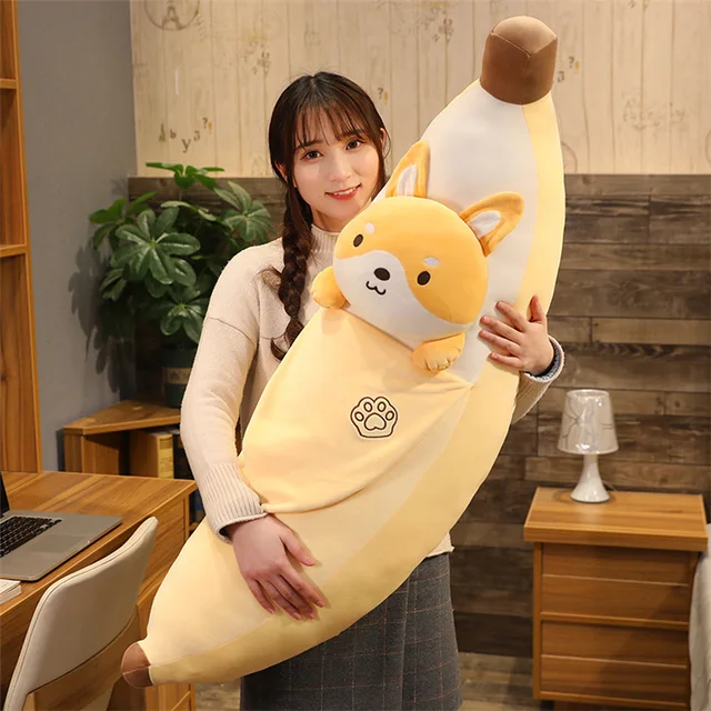 1pc 60/100CM Cute Plush Fruits Toy Yellow Banana Plush Plants Toys Banana Pillows For Home Bed Baby Kids Birthday Gifts