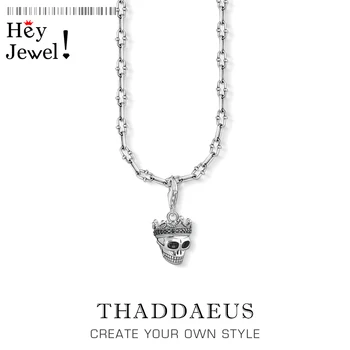 

Skull King Charm Necklace,2020 Summer Brand New Fashion Jewelry Europe 925 Sterling Silver Bijoux Rock’n’roll Gift For Women Men