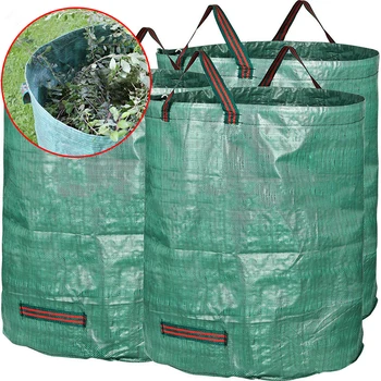 

3pcs Garden Carry Bag Waste Weed Leaves Leaf Bin Rubbish Tidy Heavy Duty Sack