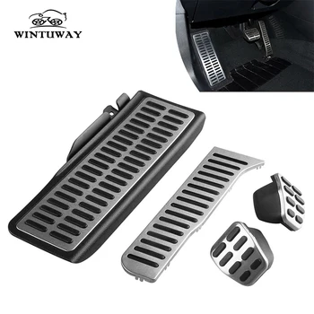 

Aluminum Manual Transmission Car Pedal Fuel Gas Brake Pedals Pad Plate For Volkswagen Passat B6（3C) B7 CC Alltrack