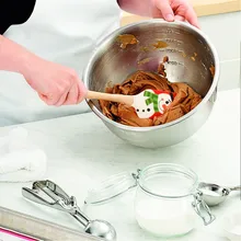 Рождественский дизайн шпатель деревянная ручка, силикон скребок кухонные инструменты для выпечки новые рождественские кухонные инструменты для стола navidad