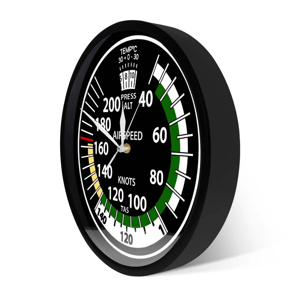 Airspeed Indicator Wall Clock For Pilot Home Décor Airplane Instrument Silent Swept Clock Aviator Mancave Artwork Timepieces 5