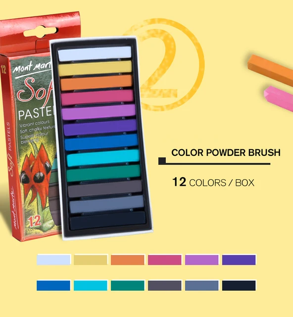 12/36 Colors Bright Dry Painting Crayons Set Soft Pan Pastel