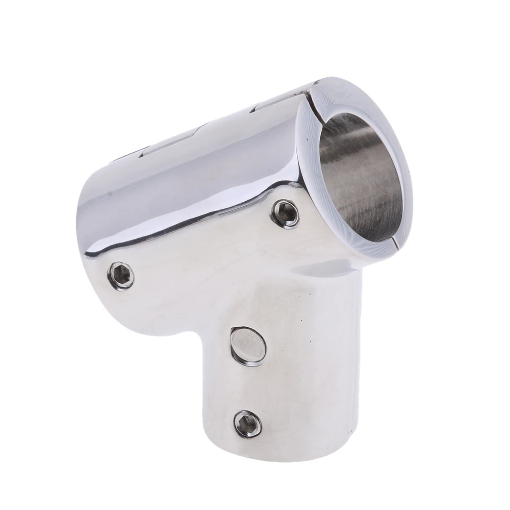 4Pcs 22mm Boat Handrail Fitting 60 Degree Tee 3 Way - 316 Stainless Steel