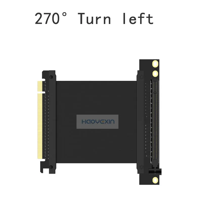 Turn left PCI Express 16x Flexible Cable Card High Speed Extension Port Adapter  Card 1 Slot PCIe 3.0 X16 Riser For Mining Miner