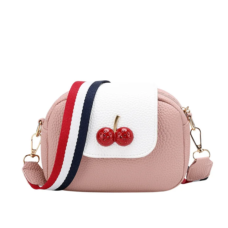 

lady One-Shoulder Yintao Phone Bag Embossed Leather Contrasting Color Striped Ribbon Messenger Purse purses shoulder bag