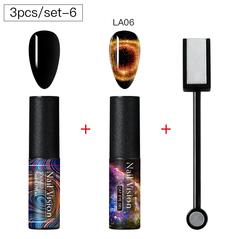 HHZH08035 Nail Vision 9D Galaxy Cat Eye Nail Gel Chameleon Magnetic Soak Off UV Nail Varnish 5D/7D 5ml Semi Permanent Manicure Gel Lacquer - Цвет: HHZH08035