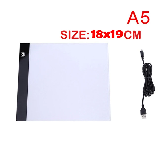 A3 A4/A5 Size Three Level Dimmable Led Light Pad,Tablet Eye Protection Easier for Diamond Painting Embroidery Tools Accessories 