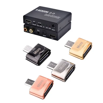 

1Pcs Type-C Adapter OTG Adapter To Connect U Disk / Card Reader & 1Pcs HDMI 2.0 To HDMI o Extractor o Extractor