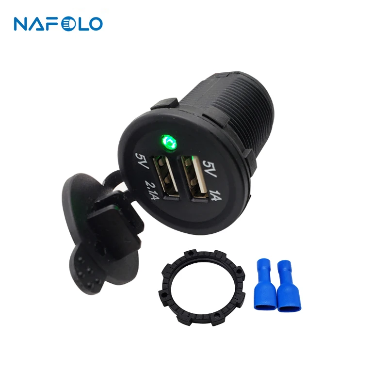 3.1A USB Автомобильное зарядное устройство прикуриватель для мотоцикла грузовика