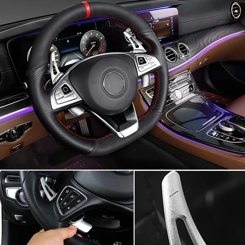 Paddle Shifter расширение для Mercedes Benz алюминиевый сплав сдвиг весло серебро для a B C CLA CLS E G GL GLA GLC GLE GLS Met
