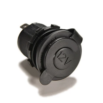

1pc Waterproof 12V Car Cigarette Lighter Socket USB Charger Power Adapter Outlet 1/8" Hole Male Connectors