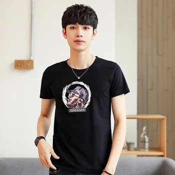 

Summer new women's street letter characters print loose short-sleeved T-shirt 170.09