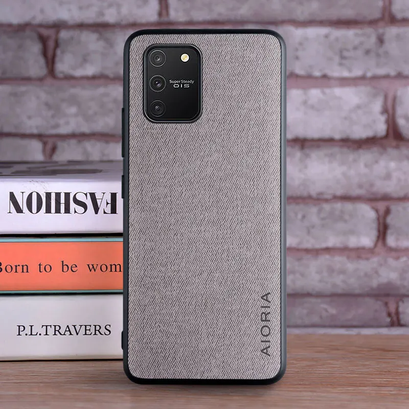 Case for Samsung Galaxy S10 Lite coque Luxury textile Leather skin soft TPU hard cover for samsung galaxy s10 lite case 3