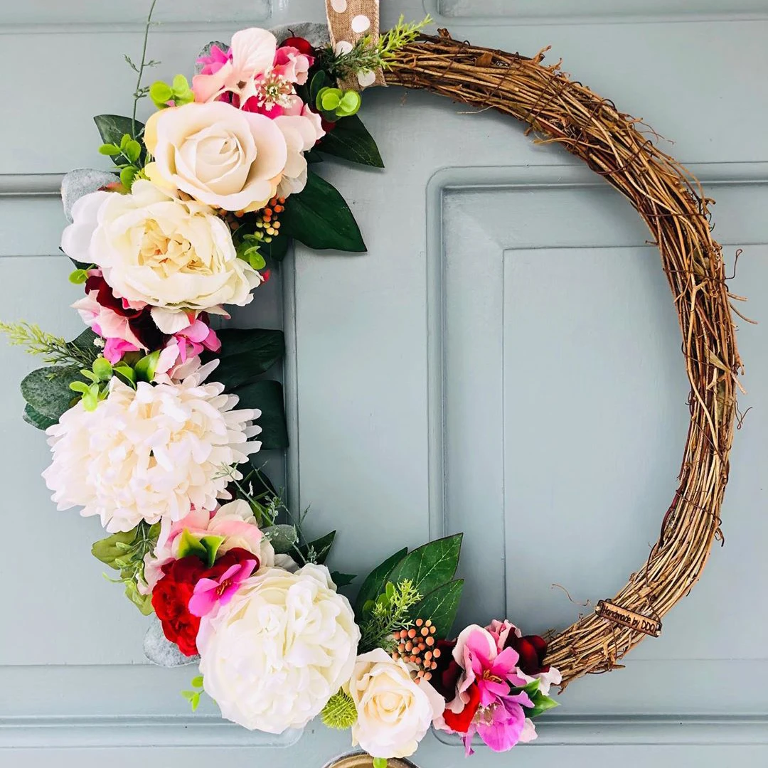 White Series Artificial Flowers DIY Wreath Peony Rose Flower Wreath Front Door Garland Ornament for Wedding Home Decoration White Series Artificial Flowers DIY Wreath Peony Rose Flower Wreath Front Door Garland Ornament for Wedding Home Decoration