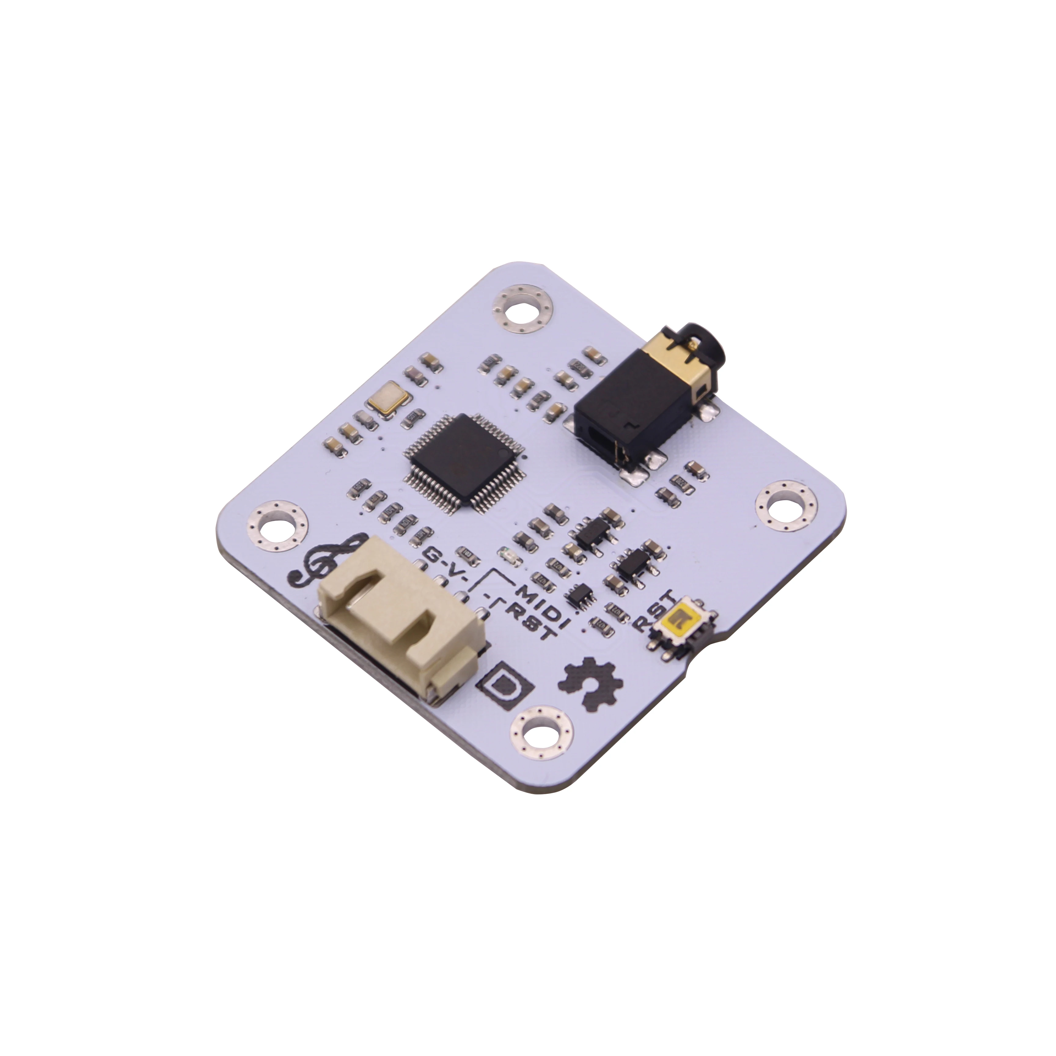Программируемый музыкальный контроллер UART Midi с модулем декодера звука и твердым