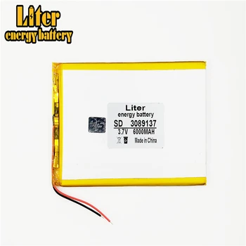 

lithium polymer battery 3.7V 3089137 tablet battery 6000 mah each universal rechargeable for tablet pc 8 inch 9 inch 10inch