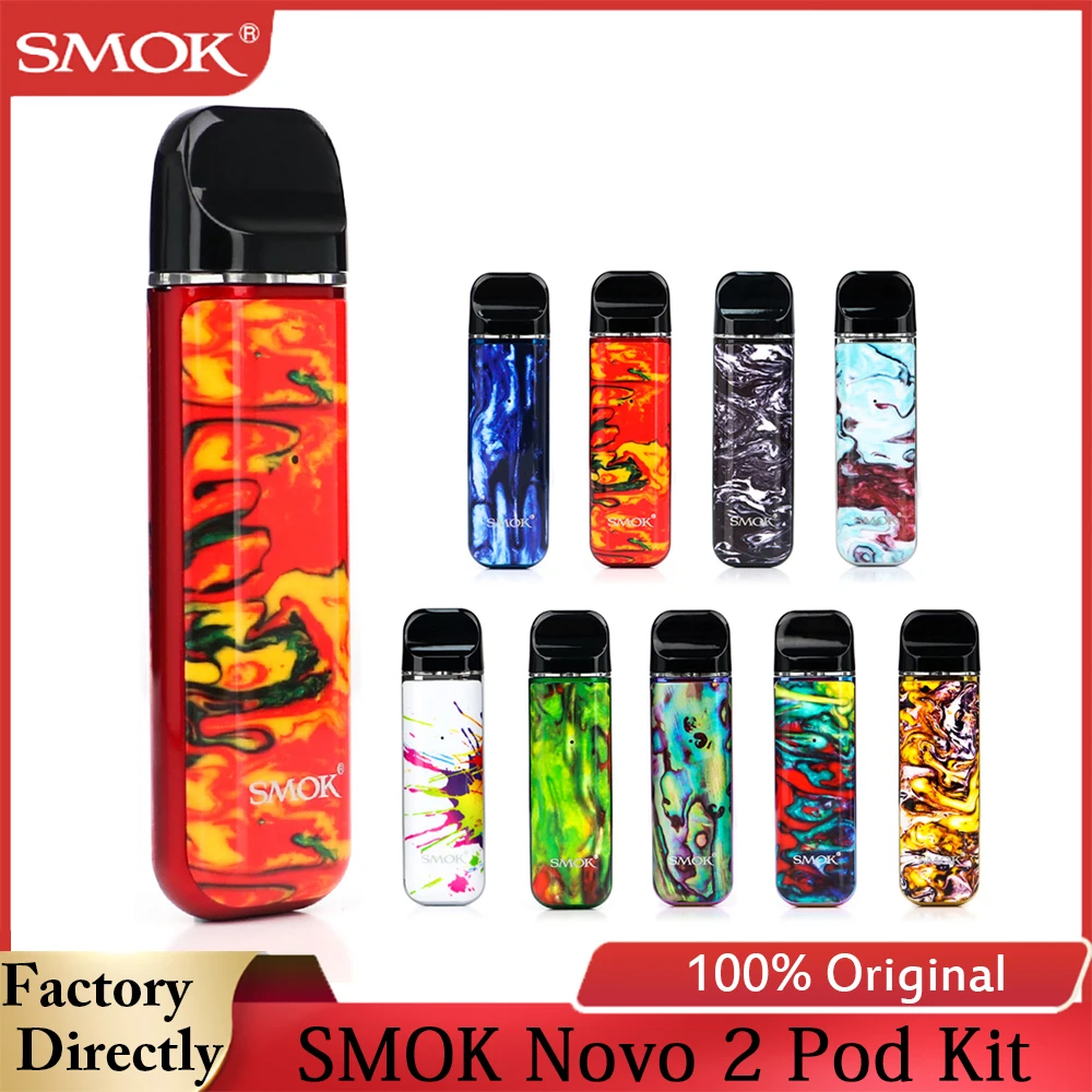 Предзаказ SMOK Novo 2 Pod Kit 800 мАч встроенный аккумулятор мл картридж сетка Ом DC MTL Vape Pen E