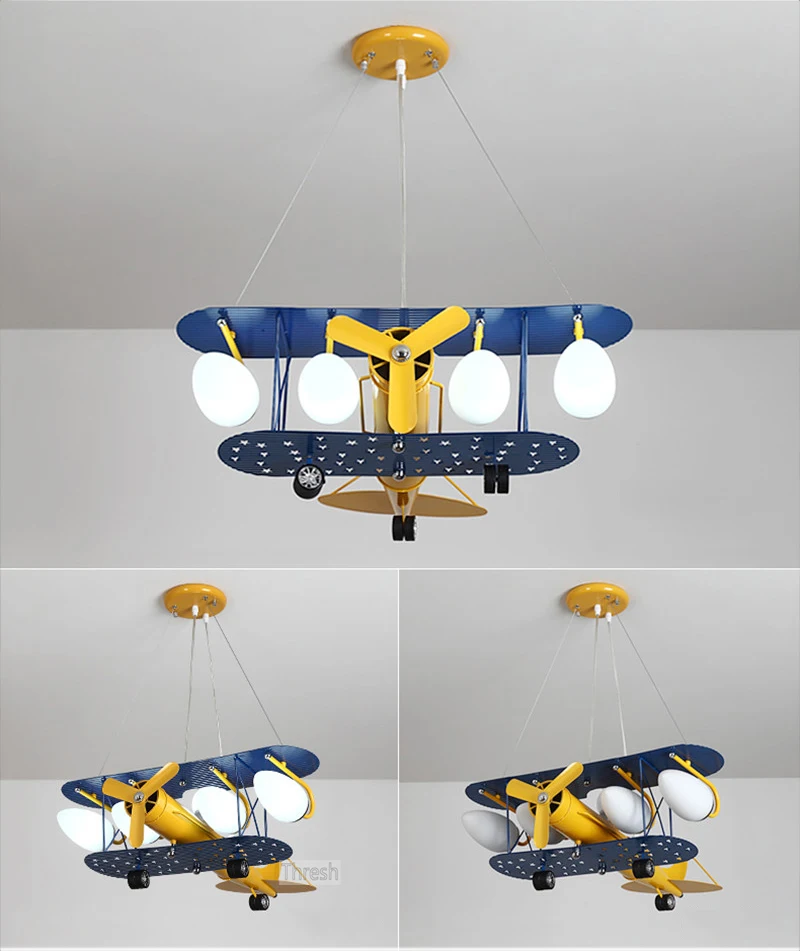 Kids Room Lamp For Children Chandelier Airplane Hanging Lamp Light Kids Room Led Light Children Bedroom Kids Chandelier Lighting bedroom chandelier