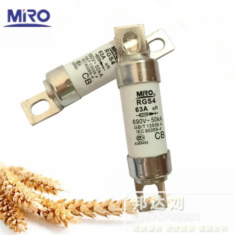 MRO RGS4 63A 660gh GSG 660V 690V 63A предохранитель стеклянный RGS4