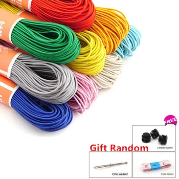 

10M 2mm Colorful High-Quality Round Elastic Band Round Elastic Rope Rubber Band Elastic Line DIY Sewing Accessories Black White
