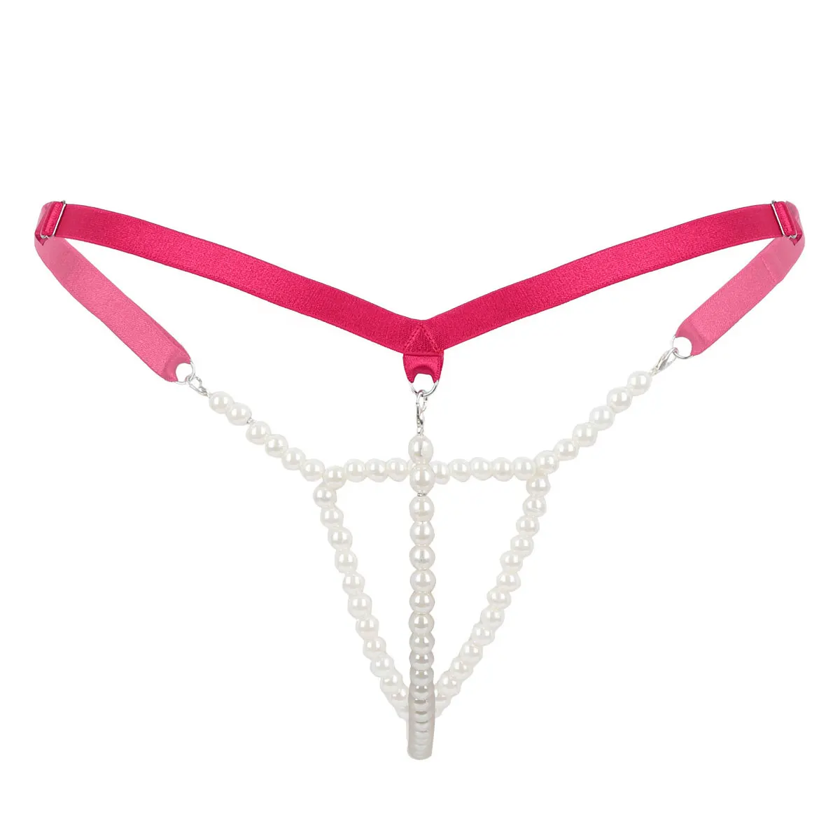 Sexy Womrn G-Strings Thong Briefs Underwear Female Lingerie T-Back Open Butt Pearl Sissy Panties Mini Bikini Swimsuit Underpants