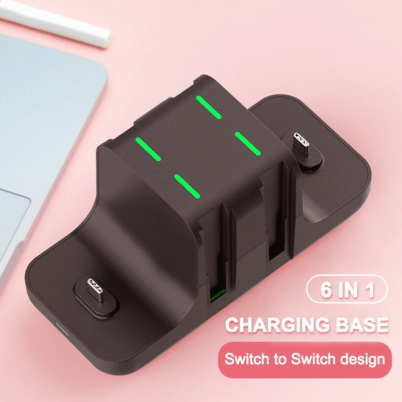6 in 1 Game Controller Charger Charging Dock Stand Station Holder for Nintendo Switch Joy-Con Game Console with Led Indicator
6 in 1 Game Controller Charger Charging Dock Stand Station Holder for Nintendo Switch Joy-Con Game Console with Led Indicator