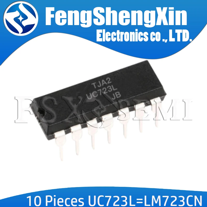 10 шт. UC723L = LM723CN DIP14 LM723 DIP-14 MC1723CP Высокоточный регулятор напряжения IC | Электронные