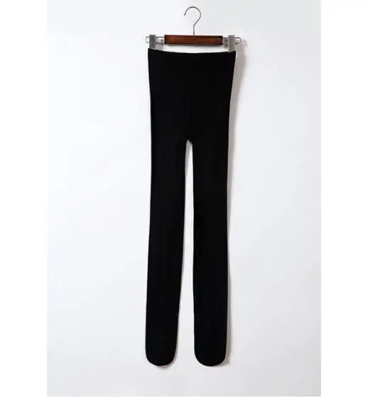 Женские плотные теплые зимние обтягивающие штаны с флисовой подкладкой, модные высокие обтягивающие длинные брюки - Цвет: C1 Connecting feet