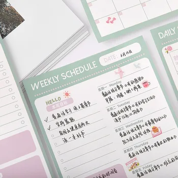 

Creative Planner Schedule A5 Tearable To do list Work Memo Daily Plan Agenda for Students Office Supplies Stationery Kids Gift