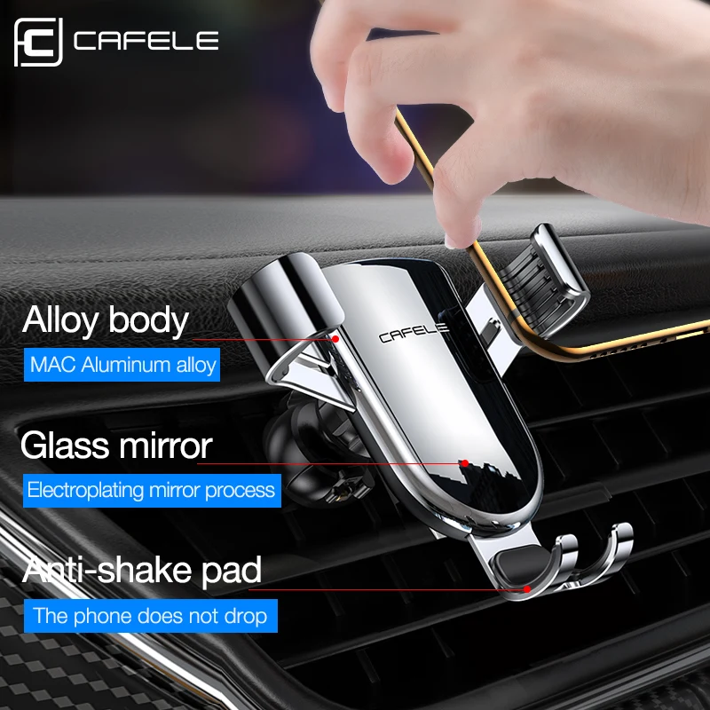CAFELE Stumm serie Schwerkraft Auto Telefon Halter für Air Vent Halterung Telefon Halter Stehen für