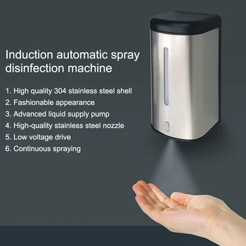 

600ML Automatic Soap Dispenser Touchless Sensor Hand Sanitizer Shampoo Detergent Dispenser Wall Mounted For Bathroom Kitchen