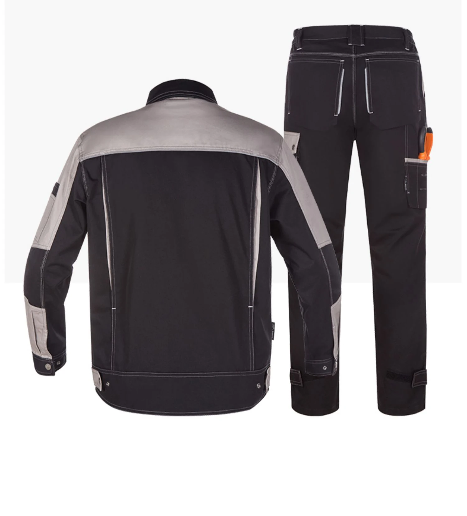 100%cotton Work Clothing Anti Sparking Durable Uniform Contrast Color Anti-static Welding Suit Electric Repairmen Coveralls 5xl