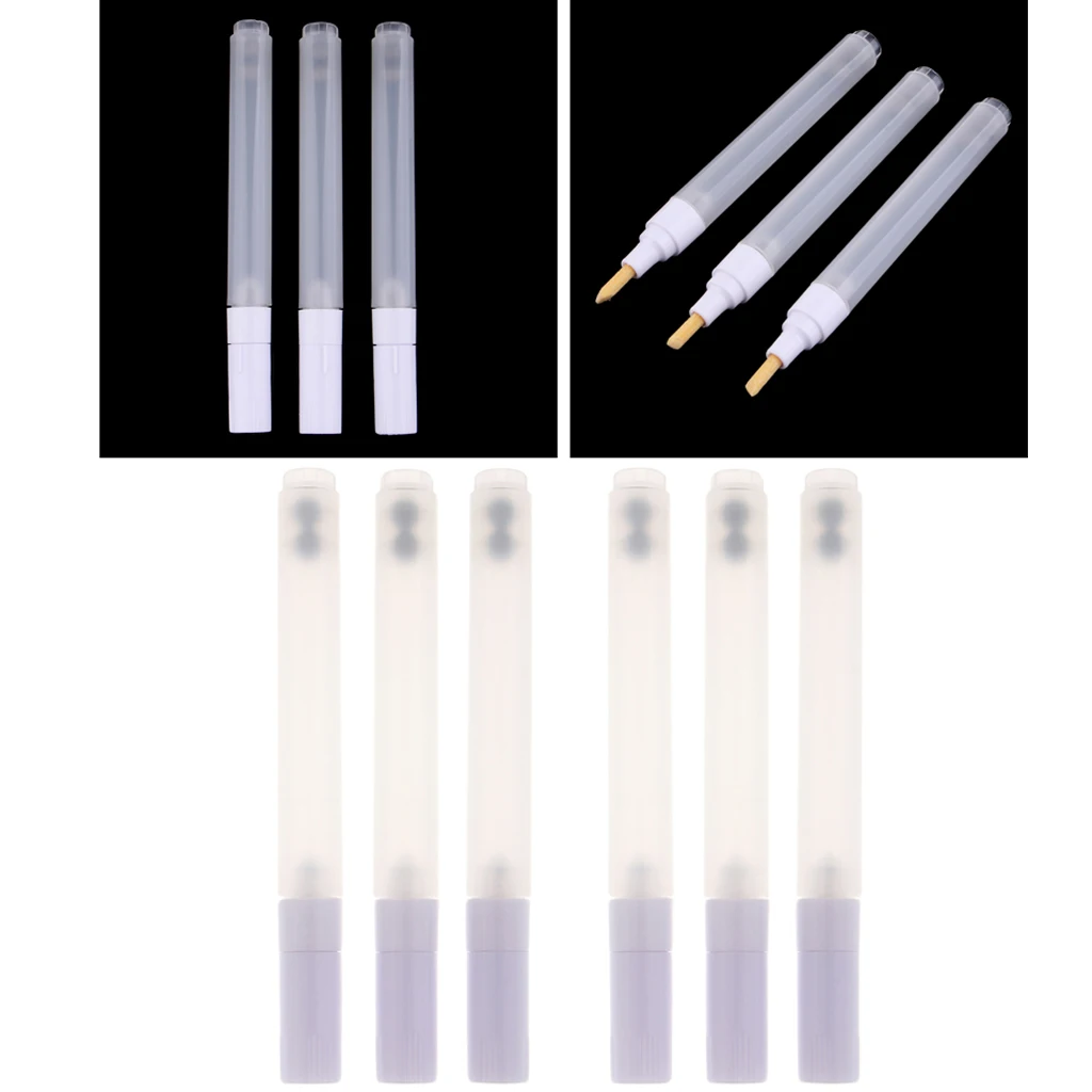 6Pcs 4.5mm Flat Tip Watercolor Oil Acrylic Paints Marker Pen Ink Refill Tube
