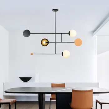 

Modern Nordic Design Led Pendant Light Fixture Black Pendant Lampara for Restaurant Bar Suspension Luminaire Indoor Lustres