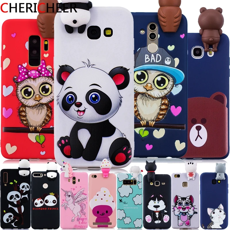 For Samsung A5 2017 Case 3D Toys Panda Cat Cartoon Cover Silicone A520 Phone Cases |