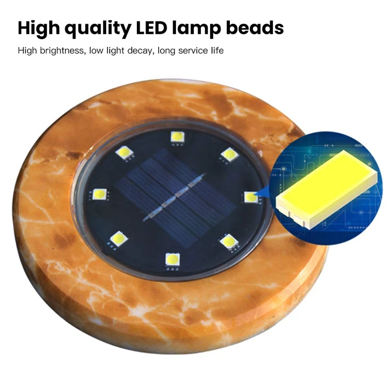 8 светодиодных солнечных батареях наземные лампы наружная лампа Водонепроницаемые светодиодные светильники для дорожек на солнечной батарее садовый пейзаж Спайк освещение для дворового привода