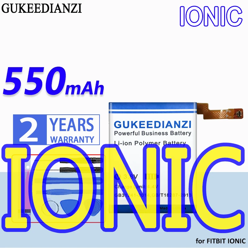 GUKEEDIANZI High Capacity Battery IONIC 550mAh for FITBIT Watch Bateria | Мобильные телефоны и аксессуары