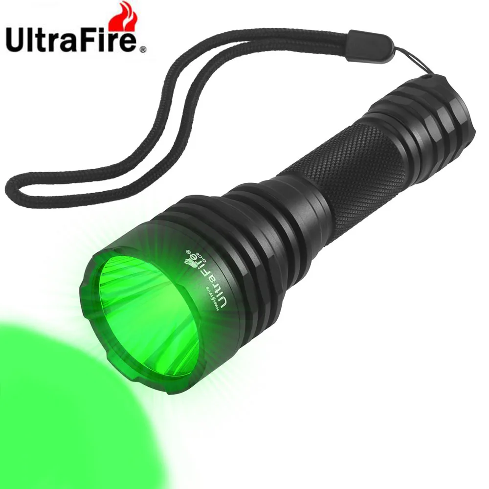 Ultrafire 18650 Flashlight LED Green Light Handheld Tactical Luz Hhunting Waterproof Lantern | Освещение