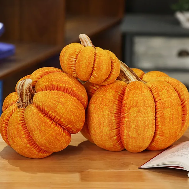 Simulation Pumpkin Plush Stuffed Toy Soft Vegetables Doll Sofa Cushaw Pillow Cushion Kids Halloween Christmas Gift Home Decor 1