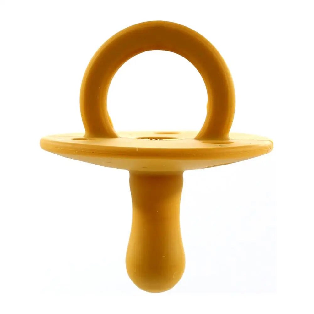 Mustard Высокое качество силиконовые детские соски соска различные цвета 0-18 м - Цвет: Mustard