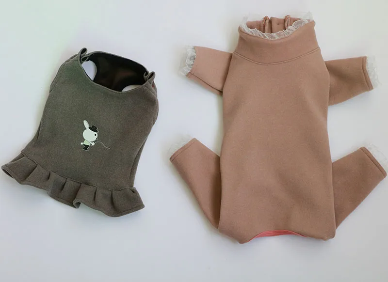 Two-Piece Suits Одежда для домашних любимцев собак Зимний теплый пиджак+ жилет костюмы из двух предметов шерстяная нейлоновая ткань+ бархатный внутренний Комбинезон для маленьких жакеты для собак чихуахуа - Цвет: Two-Piece Suits