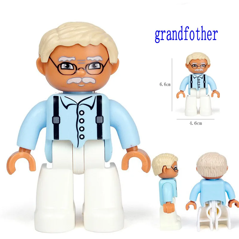 Hot Sale legoing Duplo Figures farm Action Figures Compatible Blocks With family police Building Blocks Education Toys For Baby