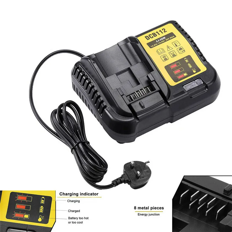 Быстрое зарядное устройство с несколькими аккумуляторами для Dewalt 10 8 18 в XR Li Ion DCB112